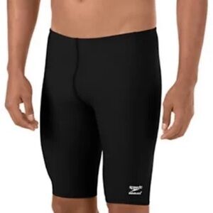 NWT- Speedo Men's Classic Black Swim Trunks